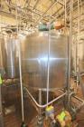 Used-St. Regis Aprox. 1,000 Gal. Single Wall Tank, Serial # 11407, Dome Top/Cone Bottom, Mounted on Stainless Steel Legs & L...