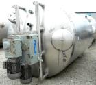 USED:Stainless Fabrication Inc double motion mix tank, 4000 gallon, 316L stainless steel, vertical. 7' diameter x 13' straight side. Dished top, coned bottom, stainless steel agitator bridge with a d...