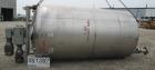 USED:Stainless Fabrication Inc double motion mix tank, 4000 gallon, 316L stainless steel, vertical. 7' diameter x 13' straight side. Dished top, coned bottom, stainless steel agitator bridge with a d...