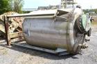 Used TPI Industrial Tank, Approximate 1500 Gallon, Stainless Steel, Vertical. Approximate 72