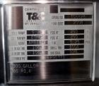 Used T&C Stainless Tank, 1,000 Gallon, 316L Stainless Steel, Vertical. Approximately 65