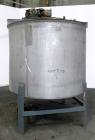 Used Toronto Coppersmithing Tank, 2400 Gallon, 304 Stainless Steel, Vertical. 96’’ Diameter x 72’’ straight side. Flat welded top, coned bottom. Top entering Lightnin agitator, model 119-RELB-32, app...