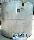 USED: Toronto Coppersmithing Company tank, 1900 gallon, 304 stainless steel, vertical. 84