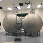 Used Trinity Industries 4,500 Gallon Stainless Steel Holding Tank | Admix Rotosolver High Shear Mixing System