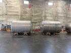 Used 4,500 Gallon T316L Stainless Steel Jacketed Mix Tank with Agitator – 15 HP Nord Drive