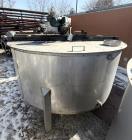 304 Stainless Steel 1,250 Gallon Batch Tank with Dual Turbine Agitator & Interna