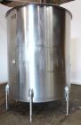 Used Viatec Chem-Tek Tank, 2007 Gallon, Model OVS, 316 Stainless Steel, Vertical. Approximate 80” diameter x 92” straight side. Open top with (2) 1/4 covers, and a bolt on middle section, sloped bott...