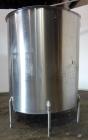 Used Viatec Chem-Tek Tank, 2007 Gallon, Model OVS, 316 Stainless Steel, Vertical. Approximate 80” diameter x 92” straight side. Open top with (2) 1/4 covers, and a bolt on middle section, sloped bott...