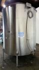 Used Viatec Chem-Tek Tank, 2007 Gallon, Model OVS, 316 Stainless Steel, Vertical. Approximate 80” diameter x 92” straight side. Open top with (2) 1/4 covers, and a bolt on middle section, sloped bott...