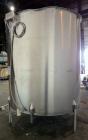 Used Viatec Chem-Tek Tank, 2007 Gallon, Model OVS, 316 Stainless Steel, Vertical. Approximate 80” diameter x 92” straight side. Open top with (2) 1/4 covers, and a bolt on middle section, sloped bott...