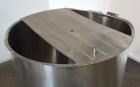 Used Viatec Chem-Tek Tank, 2007 Gallon, Model OVS, 316 Stainless Steel, Vertical. Approximate 80” diameter x 92” straight side. Open top with (2) 1/4 covers, and a bolt on middle section, sloped bott...