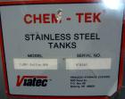 Used Viatec Chem-Tek Tank, 2007 Gallon, Model OVS, 316 Stainless Steel, Vertical. Approximate 80” diameter x 92” straight side. Open top with (2) 1/4 covers, and a bolt on middle section, sloped bott...