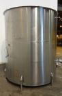 Used Viatec Chem-Tek Tank, 2007 Gallon, Model OVS, 316 Stainless Steel, Vertical. Approximate 80” diameter x 92” straight side. Open top with (2) 1/4 covers, and a bolt on middle section, sloped bott...
