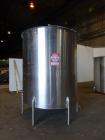 Used- Perma-San Tank, 2,000 Gallon, 316 Stainless Steel, Vertical. Approximate 82