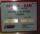 Used- Perma-San Tank, 2,000 Gallon, 316 Stainless Steel, Vertical. Approximate 82