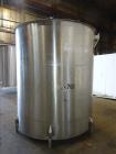 Used Tank, Approximately 2,000 Gallon, 316 Stainless Steel, Vertical. Approximate 80