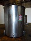 Used Tank, Approximately 2,000 Gallon, 316 Stainless Steel, Vertical. Approximate 80