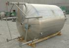 Used Walker Tank, 1000 Gallon, 316 Stainless Steel, Vertical. 66