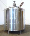 Used Walker Stainless Mix Tank, 1500 Gallon, 304 Stainless Steel, Vertical. Approximate 84