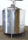 Used Walker Stainless Mix Tank, 1500 Gallon, 304 Stainless Steel, Vertical. Approximate 84