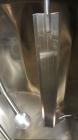Used Walker Stainless Mix Tank, 1500 Gallon, 304 Stainless Steel, Vertical. Approximate 84