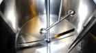 Used Walker Stainless Mix Tank, 1500 Gallon, 304 Stainless Steel, Vertical. Approximate 84” diameter x 64” straight side. Dished top, coned bottom. Internal rated atmospheric at 250 degrees F. Top mo...