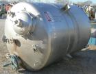 Used Walker Stainless Pressure Tank, 1000 Gallon, 316 stainless steel, vertical. 66