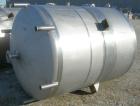 Used Walker Stainless Pressure Tank, 1000 Gallon, 316 stainless steel, vertical. 66