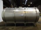 Used Walker Tank, Model SSHHT, 4,500 Gallon, 304 Stainless steel. Horizontal