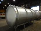 Used Walker Tank, Model SSHHT, 4,500 Gallon, 304 Stainless steel. Horizontal