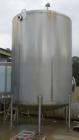 Used Walker Tank, 3,500 Gallon, 304L stainless steel, vertical. Approximate 96