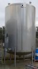 Used Walker Tank, 3,500 Gallon, 304L stainless steel, vertical. Approximate 96