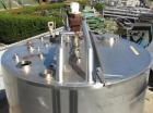 Used- 1,000 Gallon Walker Stainless Steel Mixing Tank