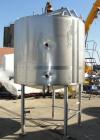Used- 1,000 Gallon Vertical Stainless Steel Walker Mixing Tank.