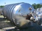 Used- Walker Stainless Pressure Tank, 3000 Gallon, 316 Stainless Steel, Vertical. Approximate 72'' diameter x 166'' straight...