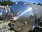 Used- Walker Stainless Pressure Tank, 3000 Gallon, 316 Stainless Steel, Vertical. Approximate 72'' diameter x 166'' straight...