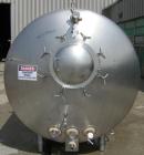 Used Walker Stainless Pressurized Sterilizer Tank, 1000 Gallon, 304 Stainless Steel, Horizontal. Jacketed and insulated. 66