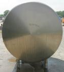 Used Walker Stainless Pressurized Sterilizer Tank, 1000 Gallon, 304 Stainless Steel, Horizontal. Jacketed and insulated. 66