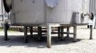 Used Walker Stainless Tank, 4700 Gallon, 304 Stainless Steel, Vertical. Approximate 108” diameter x 120” straight side, coned top, flat bottom. Top entering agitator, with an anchor style blade with ...