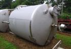 Used Walker 2500 Gallon Tank, 304L Stainless Steel, Vertical.