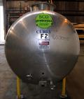 Used Zero Milk Cooling Tank, Model NV1500, 1,500 Gallon, 304 Stainless steel, Horizontal. Approximate 52