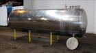 Used Zero Milk Cooling Tank, Model NV1500, 1,500 Gallon, 304 Stainless steel, Horizontal. Approximate 52