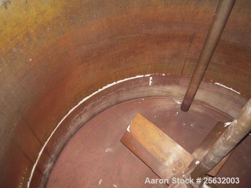 Used Tank, Approximately 500 Gallons, Stainless Steel, Vertical. 60" diameter x 48" straight side. Flat top, dish bottom. 2" diameter shaft with a 4 blade turbine, driven by an approximate 3 hp motor...