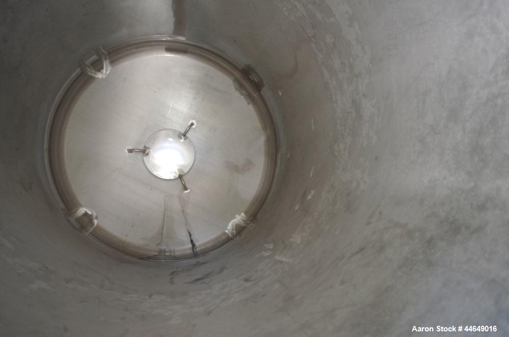 Unused- Holloway America Pressure Tank, 625 Gallon, 316L Stainless Steel, Vertical. Approximate 48" diameter x 78" straight side, dished top and bottom. Internal rated 90 psi at -20 to 500 degrees F....