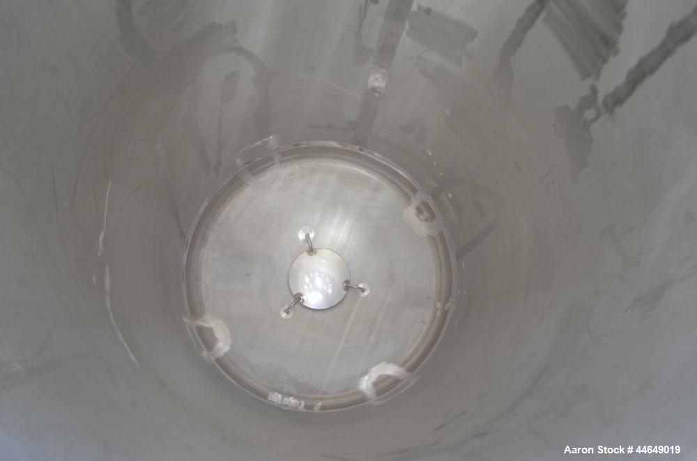Unused- Holloway America Pressure Tank, 625 Gallon, 316L Stainless Steel, Vertical. Approximate 48" diameter x 78" straight side, dished top and bottom. Internal rated 90 psi at -20 to 500 degrees F....