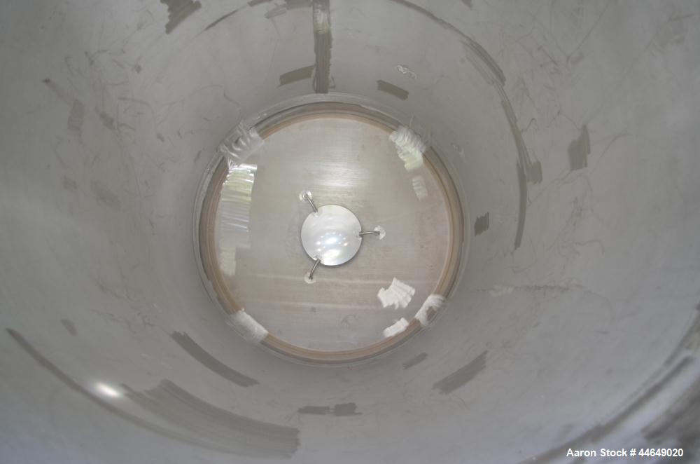 Unused- Holloway America Pressure Tank, 625 Gallon, 316L Stainless Steel, Vertical. Approximate 48" diameter x 78" straight side, dished top and bottom. Internal rated 90 psi at -20 to 500 degrees F....