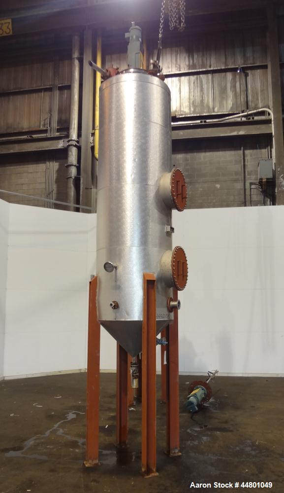 Used 525 Gallon Stainless Steel Par Piping & Fabrication Tank, Model X5C100