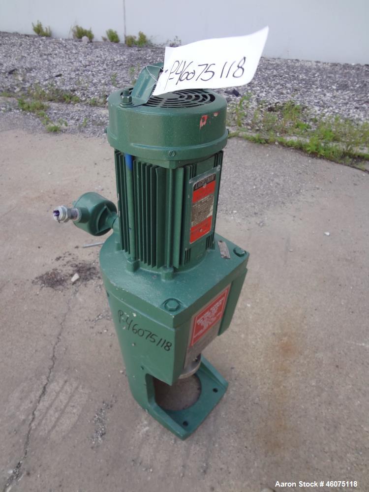 Used Tank, 500 Gallon, 304 Stainless Steel, Vertical. Approximate 48" diameter x 60" straight side, dished top & bottom. Off center Lightnin agitator, model EKXJC-174, serial# 90/547709. (2) 3 Blade ...