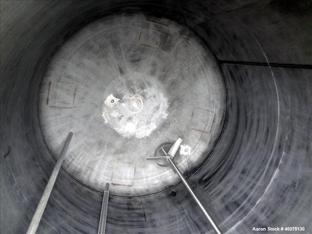 Used Tank, 975 Gallon, 316 Stainless Steel, Vertical. Approximate 66" diameter x 60" straight side, dished top/bottom. Top openings: (2) 3", (3 )4", (2) 1", 6", 6" sight glass, 8", 20" manway with co...