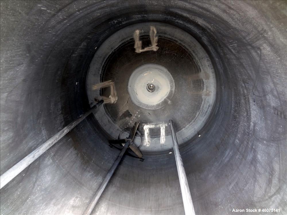 Used Tank, 500 Gallon, 304 Stainless Steel, Vertical. Approximate 48" diameter x 60" straight side, dished top & bottom. Off center top entering Lightnin agitator, model XJCA-100, serial# 87/309324. ...